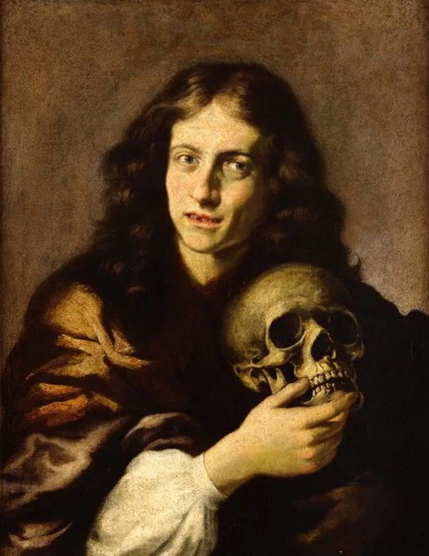 Ritratto di uomo con teschio - Musee de la Chartreuse Douai